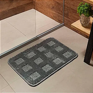 TAPETE NIA BANHEIRO TULUM 60X90 PRATA/UNICO