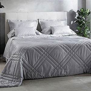 EDREDOM BUDD VISION QUEEN 260X240 CINZA