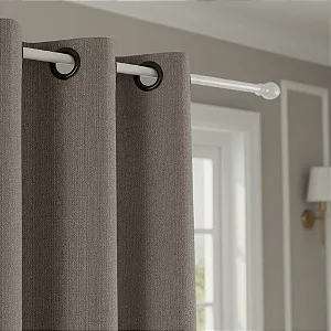 Cortina Bella Janela Rústica 360x250 Poli Taupe