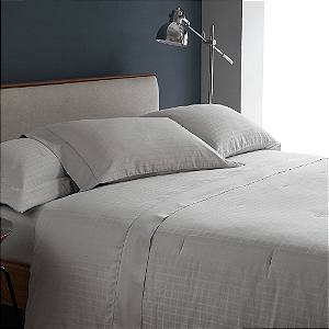 Jogo de Cama Buddemeyer King Damask Square Bege Palha