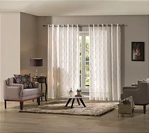 Cortina  Bella Janela Duplex Renaissance 360X250 Marfim