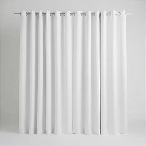 Cortina Bella Janela Pratika 260X230 Lisa Slim/Branco