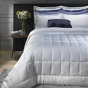 Edredom Hedrons Luma Comfort Solteiro 160X240 Branco