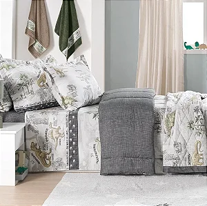 Jogo de Cama Karsten Casal Dinossauros