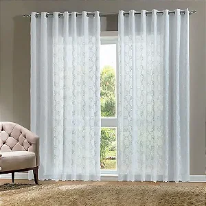 CORTINA BJA DUPLEX 300X230 VINTAGE BOHEME BRANCO