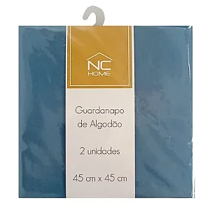 KIT GUARDANAPO NIA MILANO NC 2PCS 45X45 JEANS