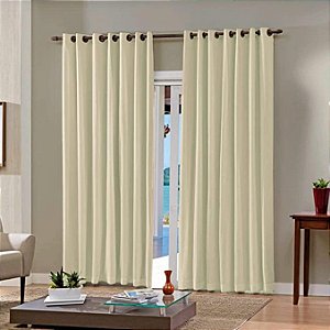 CORTINA BJA PRATIKA 240X160 LISA SLIM AREIA