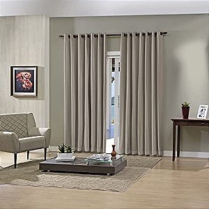 CORTINA BJA PRATIKA 240X160 LISA SLIM TAUPE