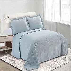 Kit Colcha Camesa Loft King Limestone 3Pçs
