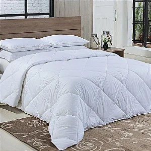EDREDOM NIA TOQUE DE PLUMAS QUEEN 240X260 BRANCO