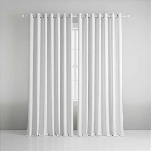 Cortina Bella Janela Pratika 420X250 Lisa Slim Branco