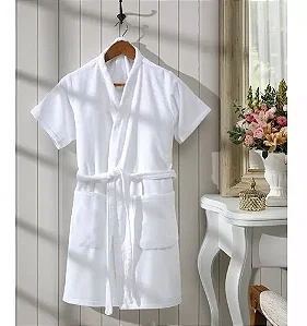Roupao Dol Adulto Fiori Velour P Branco