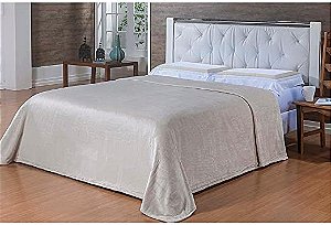 COBERTOR NIA TOQUE DE SEDA ARTICO 180X220 MARFIM CASAL