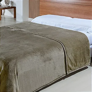 COBERTOR NIA TOQUE DE SEDA ARTICO 180X220 BEGE CASAL