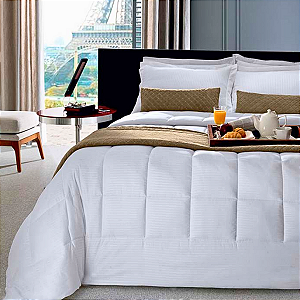 Edredom Luma Comfort Branco Casal Hedrons 220X240