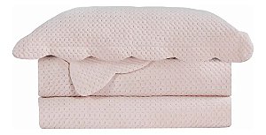 Kit Colcha Camesa Velvet Neo King Rose