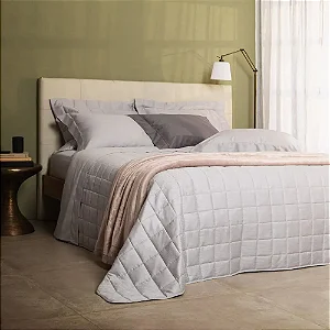 KIT COLCHA BUD DAMASK STRIPES 260X250 PRATA