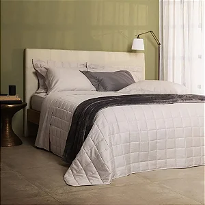 KIT COLCHA BUD DAMASK STRIPES 260X250 BEGE QUEEN