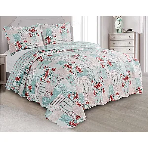 KIT COLCHA CAM EVOL PATCHWORK CASAL 220X240 PREVIA
