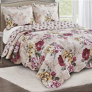 KIT COLCHA CAM EVOL PATCHWORK CASAL FARSI