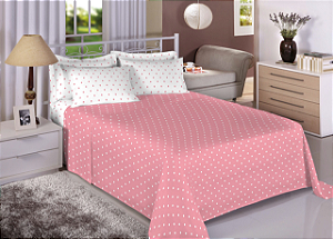 Jogo Cama Est Premium 150F Solteiro 7484-9 Rosa 3Pçs