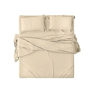 Jogo Cama Est Premium Linea Solteiro Liso Bege