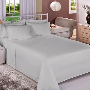 Jogo Cama Est Premium Linea King Liso Cinza
