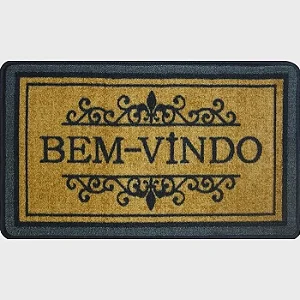 TAPETE BOUCLE BEM VINDO PRESTIGE 45X75 BEGE