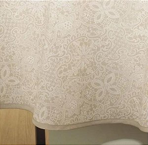 Toalha De Mesa Döhler Clean Athenas Estampado 160X250 Eliete 8 Lugares Limpa Fácil