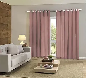 Cortina  Bella Janela Rustica 260X230 Muralle Vermelho