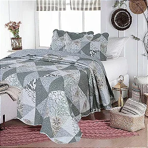 KIT COLCHA JOL ULTRASONIC DYURI HOLAMBRA 220X240 CASAL 3 PÇS