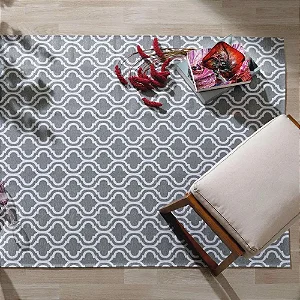 TAPETE BJA JACQUARD 130X200 ELEGANCE CINZA