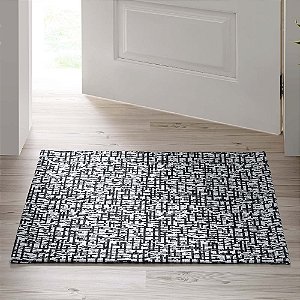 TAPETE BJA JACQUARD 130X200 LADRILHO CINZA