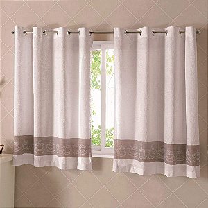 CORTINA BJA COZINHA 260X120 JACQUARD COFFEE.