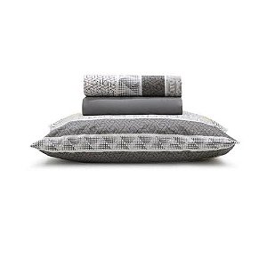 LENÇOL COT PRATA 150F CASAL CINZA 9160 COM ELASTICO