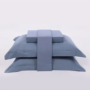 JG CAMA NIA 200F ESSENTIAL CASAL AZUL INDIGO 4PÇS