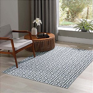 TAPETE BJA JACQUARD 130X200 GEOMETRICO CINZA