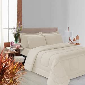 Edredon Lufitex Infinity Casal Liso Bege