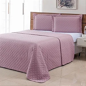 KIT COLCHA NIA ULTRASSONICA IBIZA 240X260 ROSE QUEEN 3PÇS
