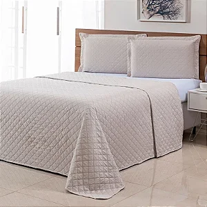 KIT COLCHA NIA ULTRASSONICA IBIZA 220X240 AREIA 3PÇS CASAL