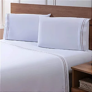 JG CAMA NIA PERCAL SOFT 300 BASICS SOLTEIRO AREIA 3PÇS