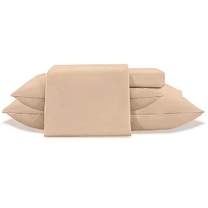 JG CAMA JOL TOQUE DE SEDA CASAL 4PC BEGE