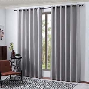 CORTINA BECADECOR GARDENIA 260X170 BCO/CINZA 02
