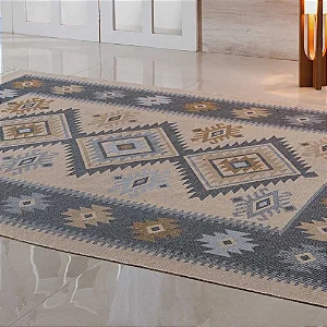 TAPETE NIA KILIM ANTEP 60X90 002 CINZA