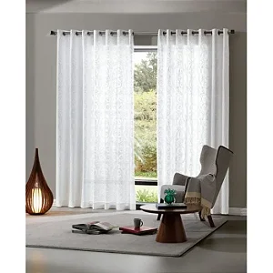 Cortina Dohler Veneza 4,00X2,50 Branco Estampa 5457
