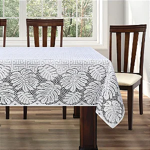 Toalha de Mesa Beija Flor 1,60x1,60 Branco