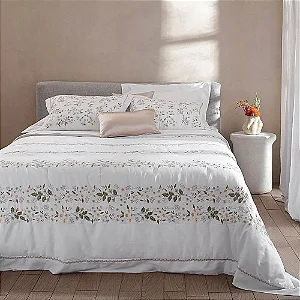 Kit Colcha Buddemeyer Luxus Aurora 2,80x2,60 Branco