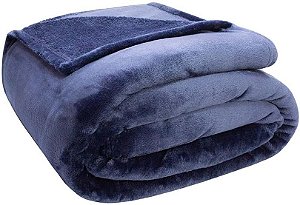 Cobertor Camesa Velour 300G Solteiro 150X220 Marinho