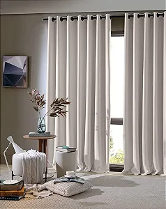 Corta Luz Bella Janela Tecido 540X280 Liso Areia