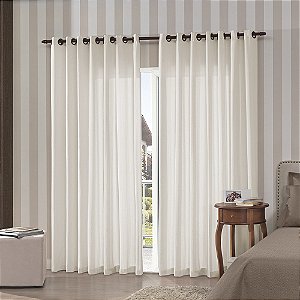 Cortina Bella Janela Rústica 540x280 Pantex Natural